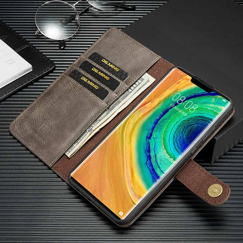 Для huawei mate 30 20 Pro чехол откидная подставка съемный кошелек Магнитный кожаный для