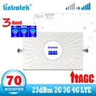 Lintratek 70 дБ трехдиапазонный усилитель сотовой связи B28 800 900 1800 LTE 4G усилитель сигнала GSM 2G 3G 4G ретранслятор 850 1900 1700 AWS 2600 B7