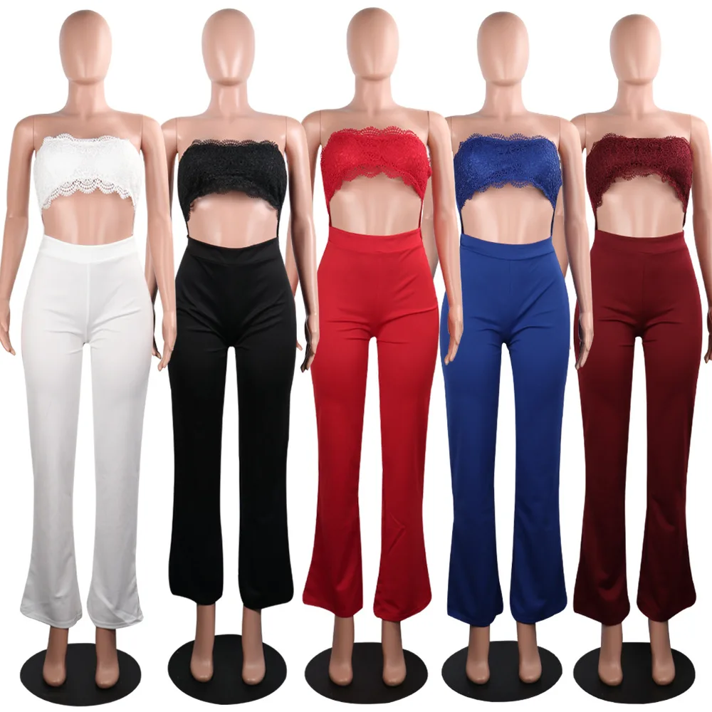 Женские комбинезоны больших размеров S 2XL длинные брюки без рукавов широкие