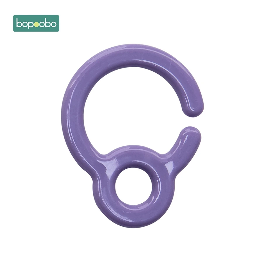Purple hook Bopoobo 10 шт. детская коляска Аксессуары Пластиковые Прорезыватели кольцо звенья для игрушка на коляску крючок для пустышки Diy фиксаторы детский Прорезыватель - Цвет: Purple hook
