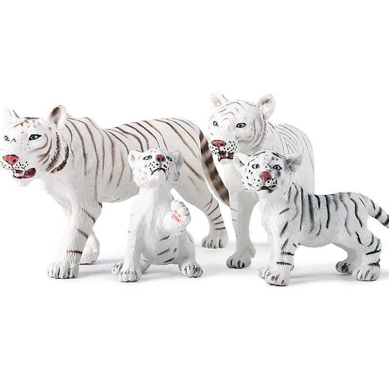 

Hot Sale Simulation Cute White Tiger Figure Collectible Toys Animal Action Figures Kid Wild Animal Gift For Kids Collectible Toy