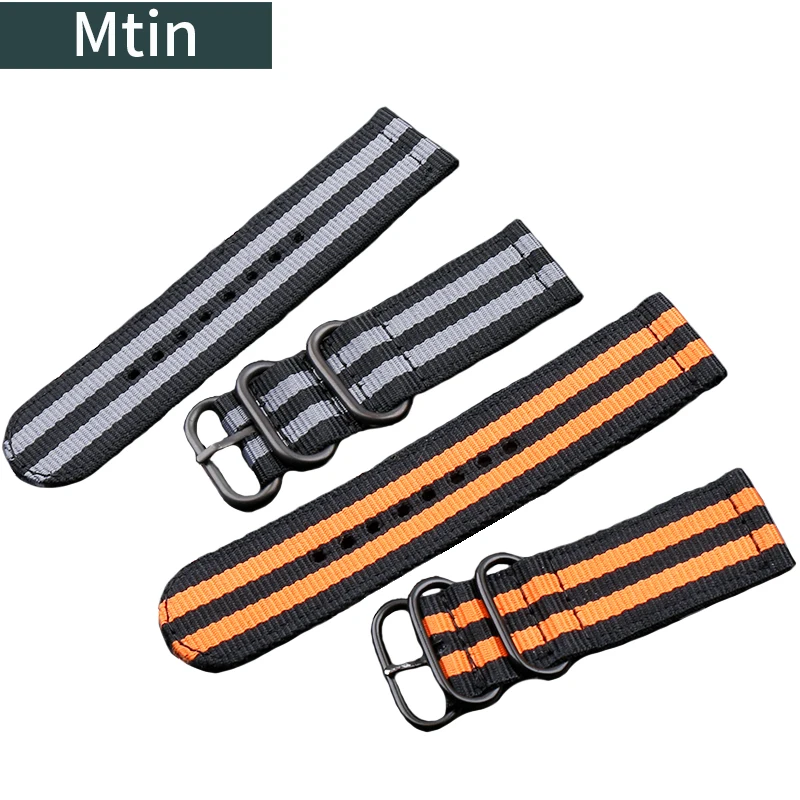 24mm Nylon strap men's pin buckle watch accessory for Suunto core watch with connector outdoor sports waterproof wristband