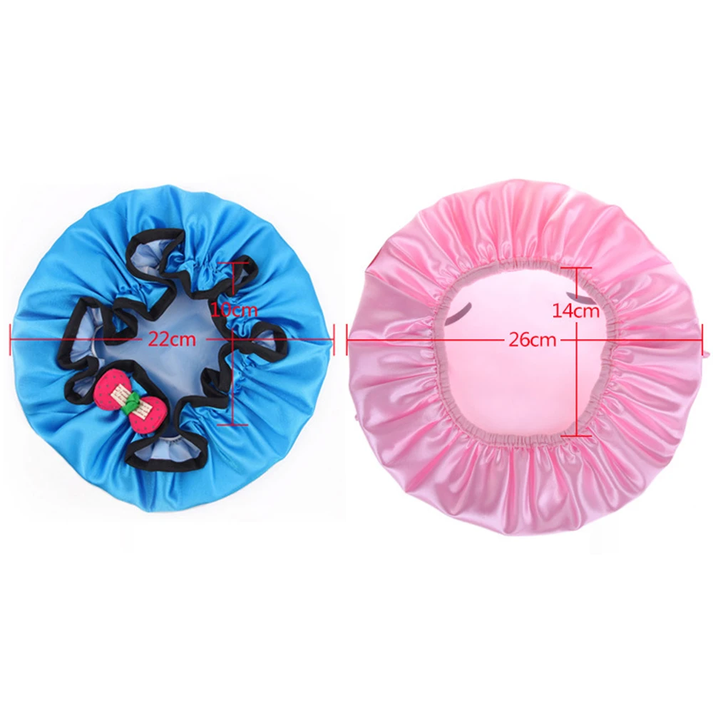 Двухслойная детская Водонепроницаемая шапка для душа из ПВХ с рисунком