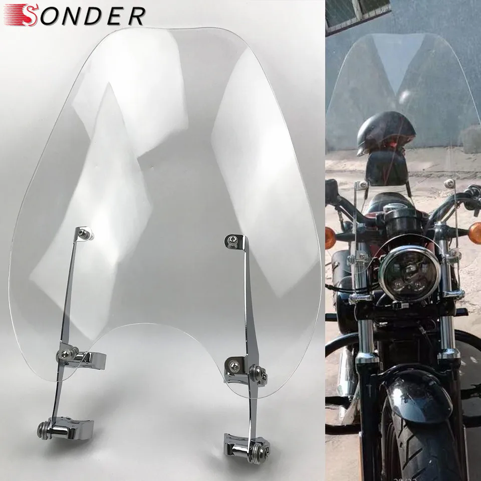 Лобовое стекло мотоцикла для Harley 500 Street 750 72 Sportster X48 XL883 XL 883 86 10 1200 1200N C R L 88