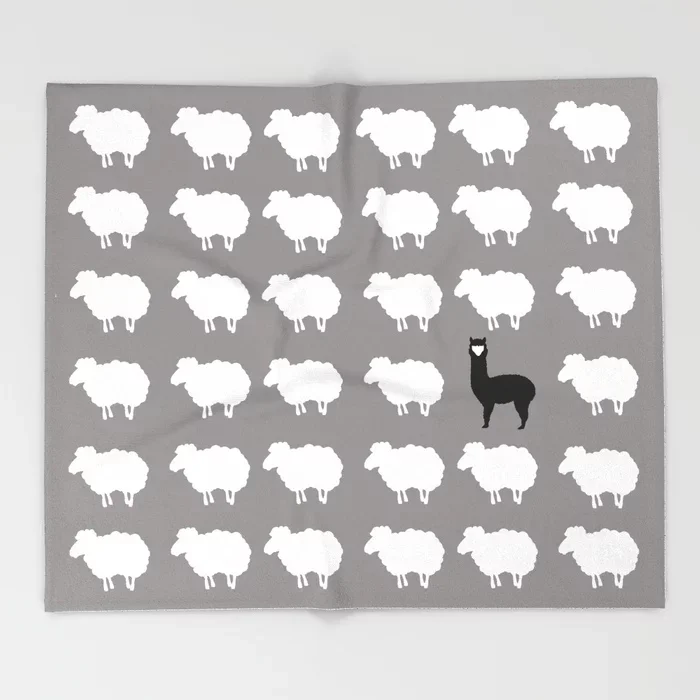 Мультяшное одеяло с альпакой милый дизайн для детей не быть овечкой кровати