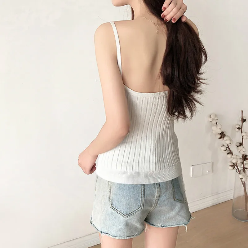 2019 новая сексуальная летняя Трикотажная майка женская блуза модный топ с