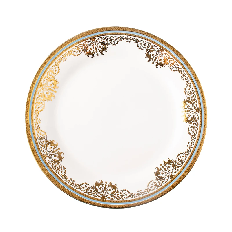 

Nordic Luxury Bone China Tableware Creative Phnom Penh Steak Plates Dessert Tray Kitchen Porcelain Dinnerware 10/9/7 Inches
