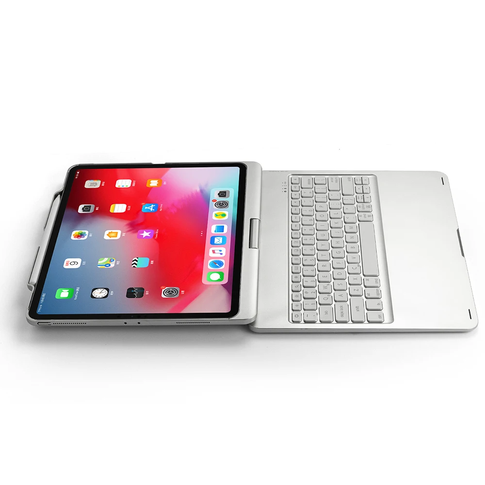 

Hard Backlit Keyboard Case for iPad pro 12.9 inch 2018 Rotation Case with Pencil Holder Tablet Bluetooth Keyboard Cover Funda