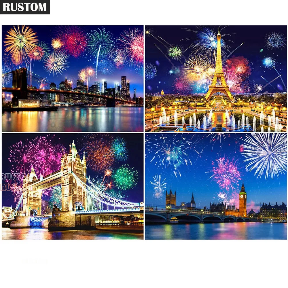 

Diamond painting 5D DIY city scenery landscape diamond Embroidery cross stitch rhinestone mosaic Picture home decor Unique Gifts