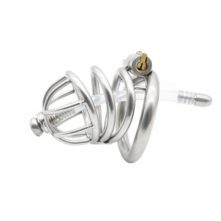 Urethral Catheter Cock Cage Male Chastity Device by Real Stainless steel chastity Belt Penis cage | Красота и здоровье