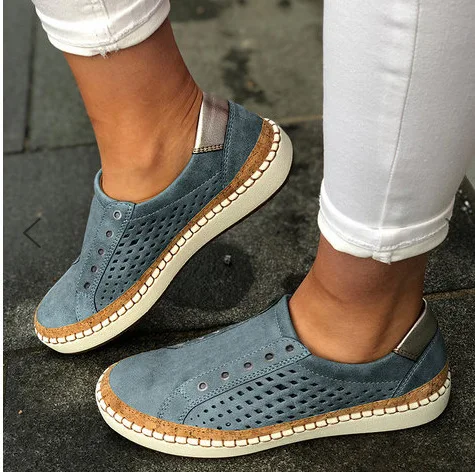 Женская обувь на плоской подошве тонкие туфли импортные товары с отверстиями