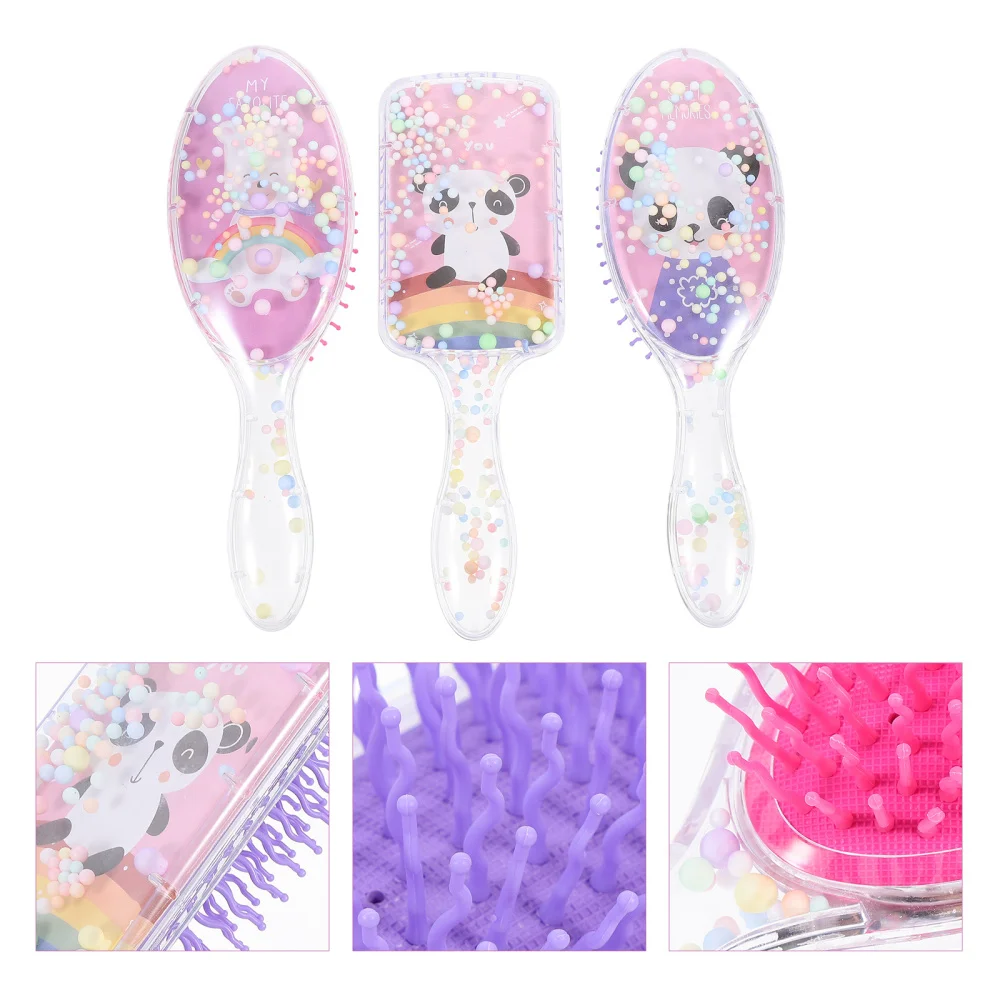 

1 Set 3pcs Lovely Panda Pattern Air Bag Combs Air Cushion Combs (Assorted Color)