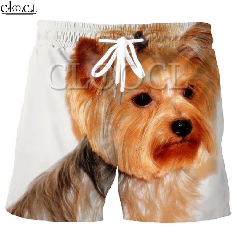 

CLOOCL Animal Dog Yorkshire Terrier Fashion Shorts 3D Print Harajuku Summer Elastic Waist Casual Short Pants