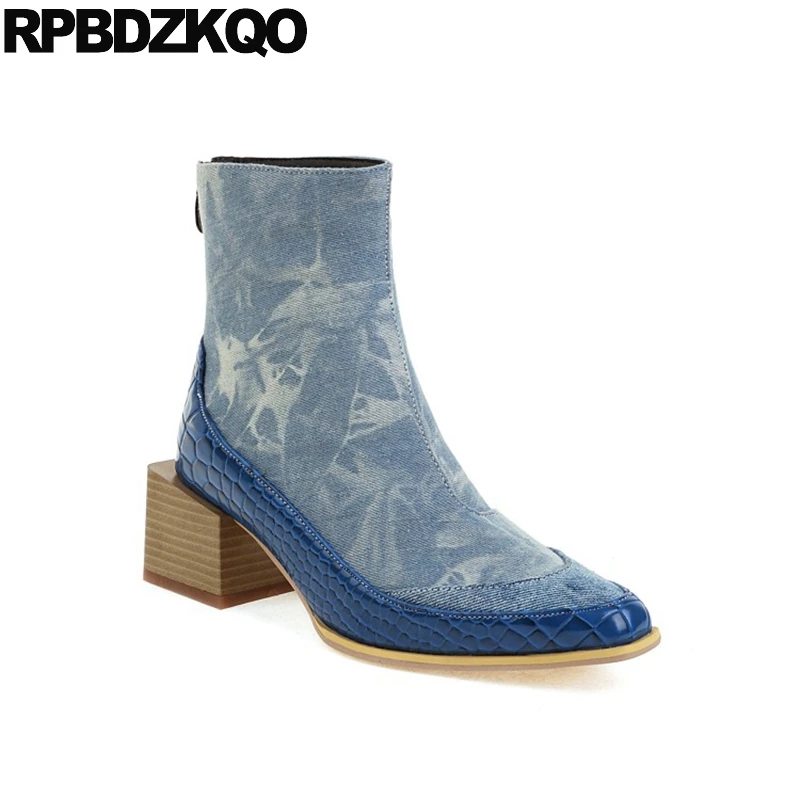 Женские джинсы со змеиным принтом красные водонепроницаемые туфли на высоком