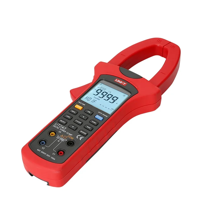 UNI-T UT243 TRUE RMS измеритель мощности и гармоник Цифровой мультиметр 3 фазы 600В/1000А |