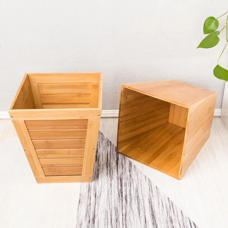 

Handcrafted Bamboo Dustbin and Trash Can Tapered
