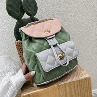 school backpacks 2021 new high quality pu leather womens designer chain shoulder bag high capacity travel books rucksack
