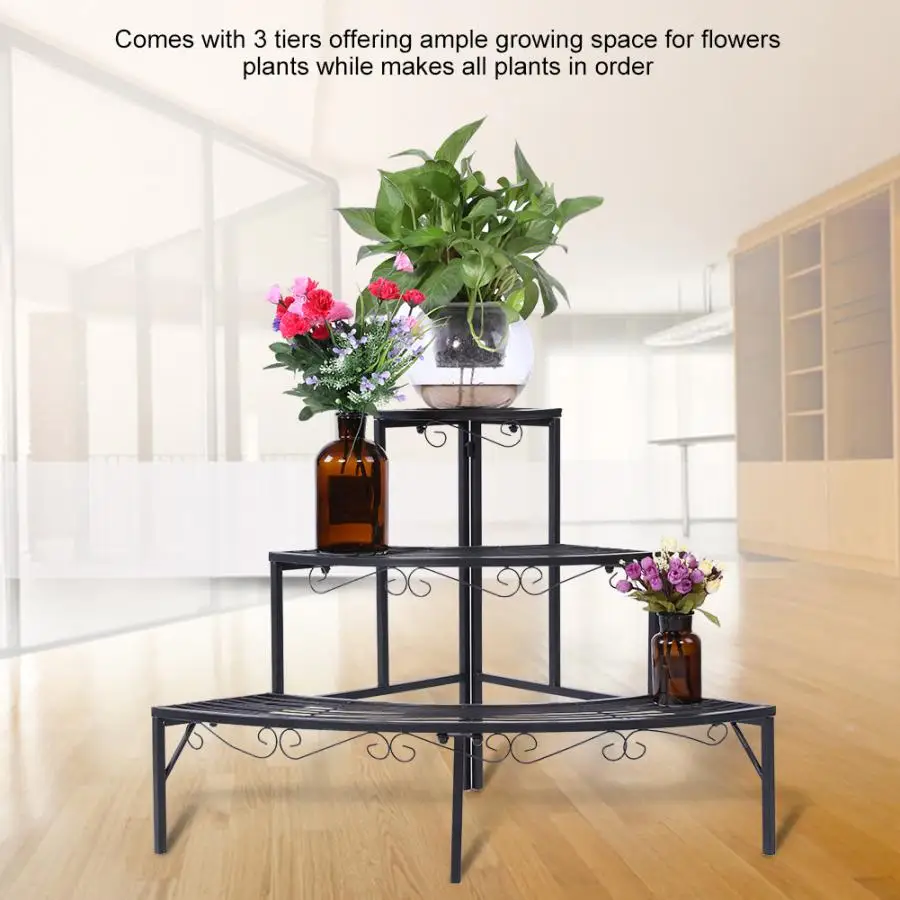 3 уровневая стойка для хранения растений угловая полка домашнего растения