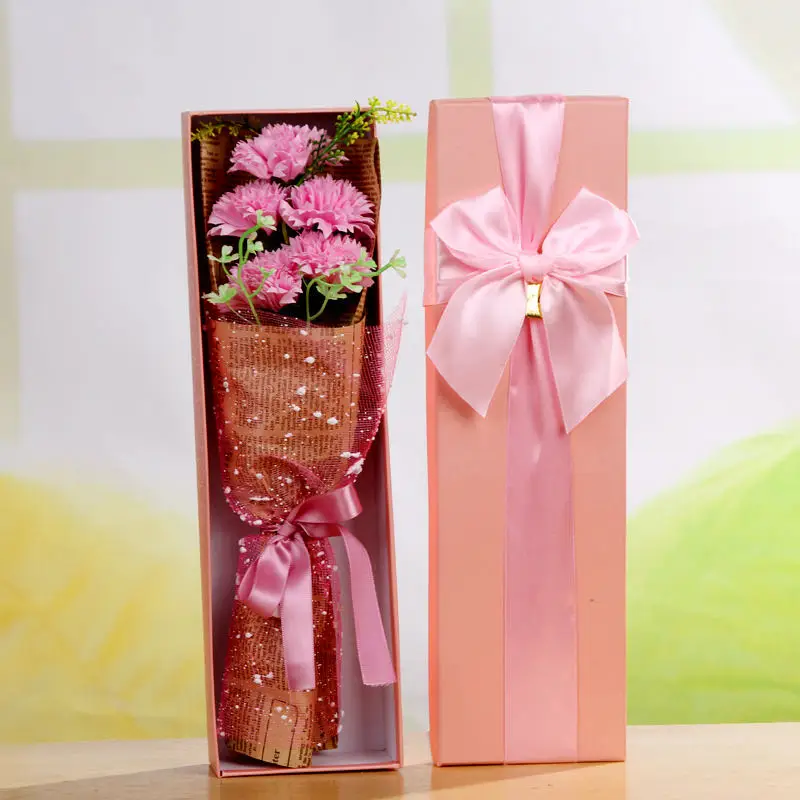 

5 Simulation Carnation Soap Bouquet Gift Box Creative Valentine's Day Gift Birthday Gift