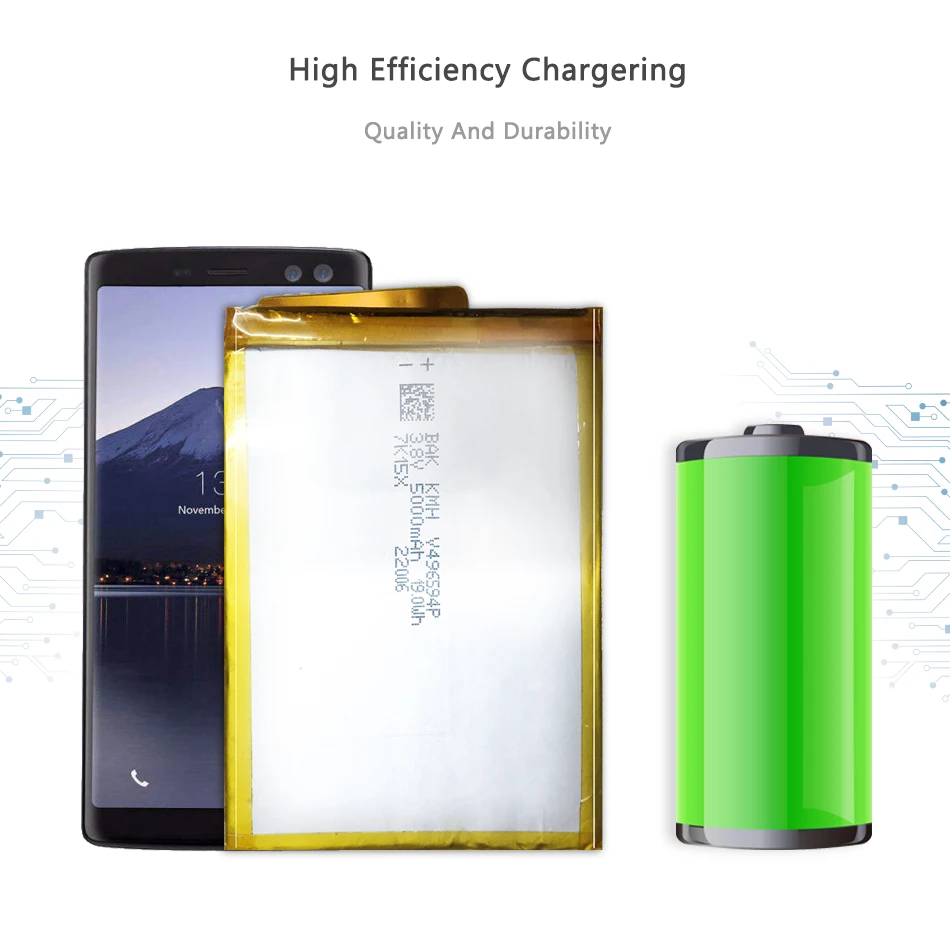 

Replacement Battery For Doogee BL12000 /BL12000 Pro Battery 1200mAh with Track Code