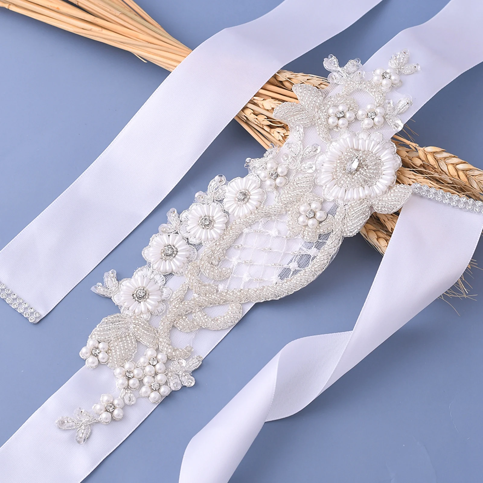 

Belt with Rhinestone Wedding Sash Pearl Wedding Dress Belt Bridal Belt for Women Wedding Gown Belts Prom Evening Party Belt Bead