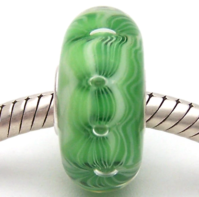 

PJG1262 100% S925 Sterling Silver Beads Murano Glass beads Fit European Charms Bracelet charms diy jewelry Lampwork GlassBeads