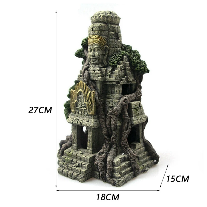 

Home Aquarium Ornament Ancient Stone Buddha Resin Figurines Aquarium Ornament Fish Tank Aquarium Decoration Accessories #