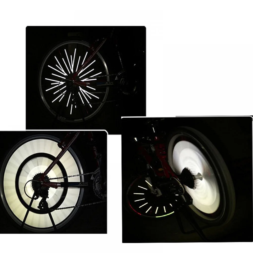 12pcs New Bike Bicycle Wheel Spokes Reflective Sticker Tube Warning Safety Light DIY Cycling Reflector Tubes Hot Sale - купить по