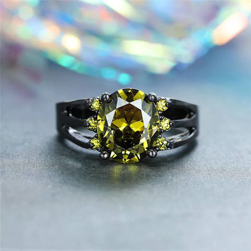 Женское винтажное обручальное кольцо в виде большой оливки | Украшения и