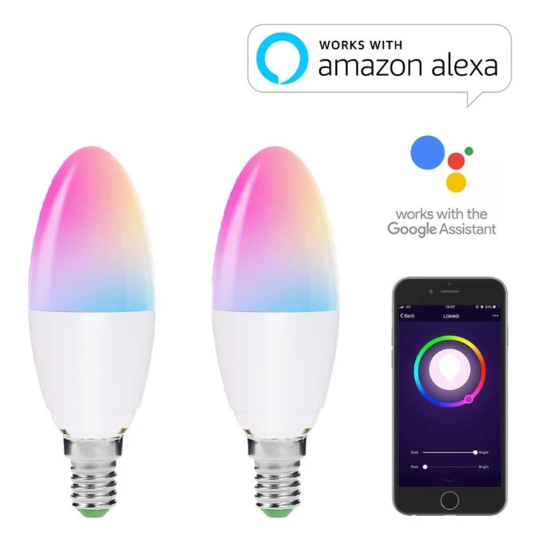 Умная Светодиодная лампа с регулировкой яркости Wi-Fi RGB 220 В 110 | Лампы и освещение