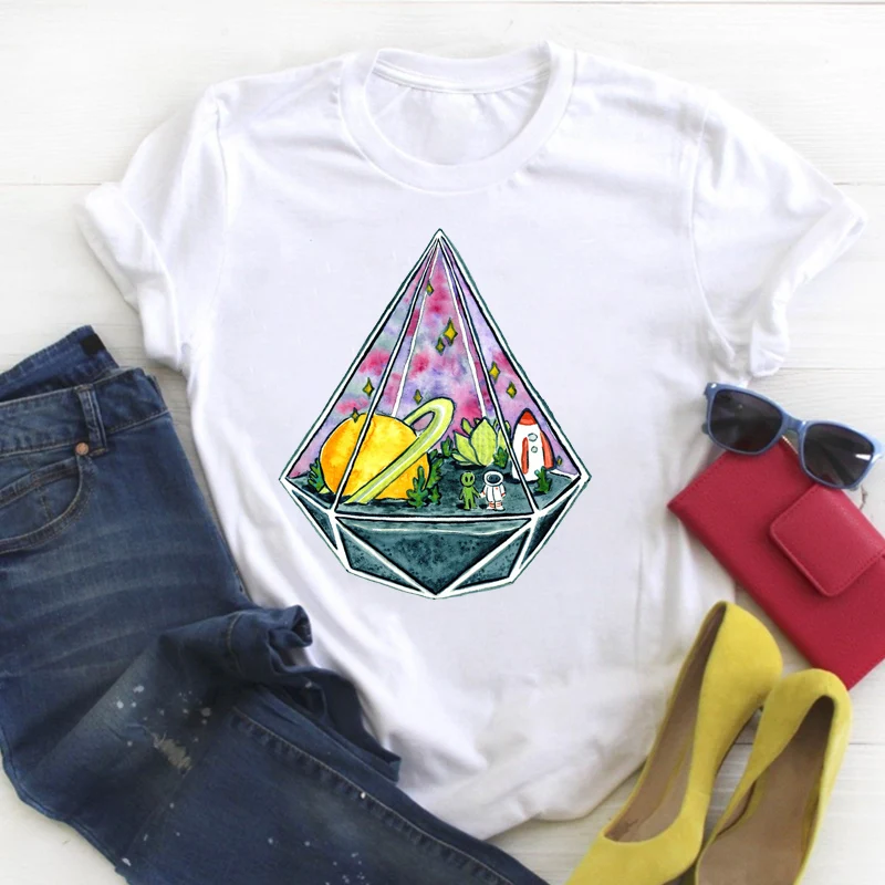 

Women Flamingo Pineapple Fruit Sweet Fashion Print Summer T Tee Ladies Female Top Shirt Clothes Tshirt Womens Graphic T-shirt