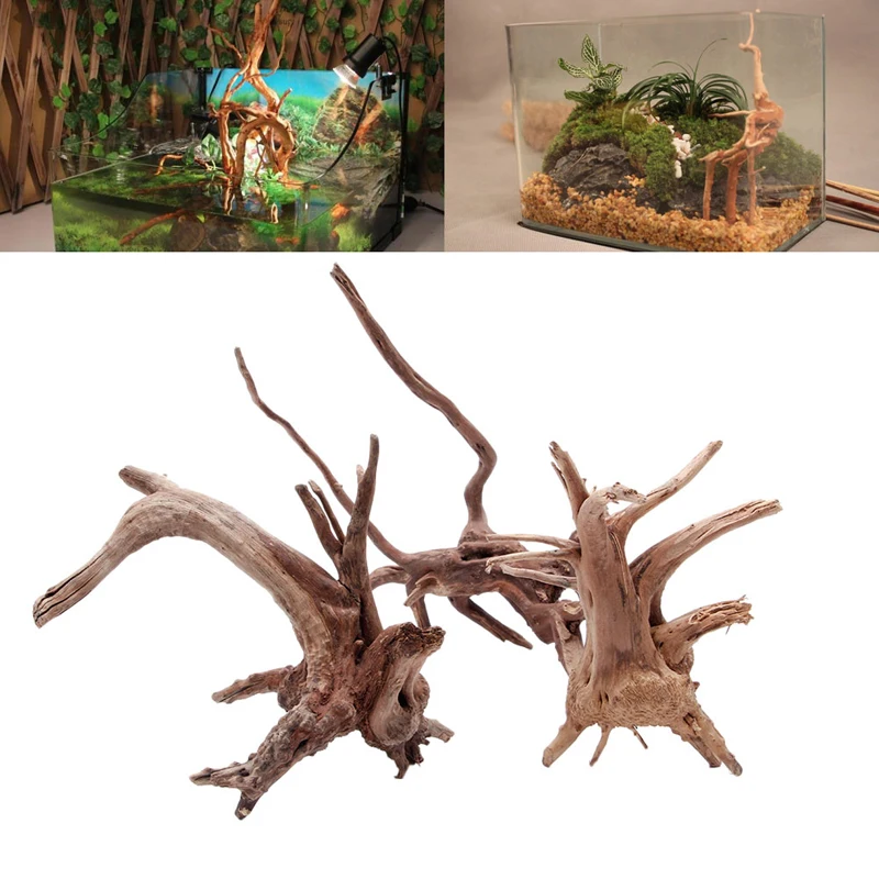 

Wood Natural Trunk Driftwood Tree Aquarium Fish Tank Plant Decoration Ornament X4YD