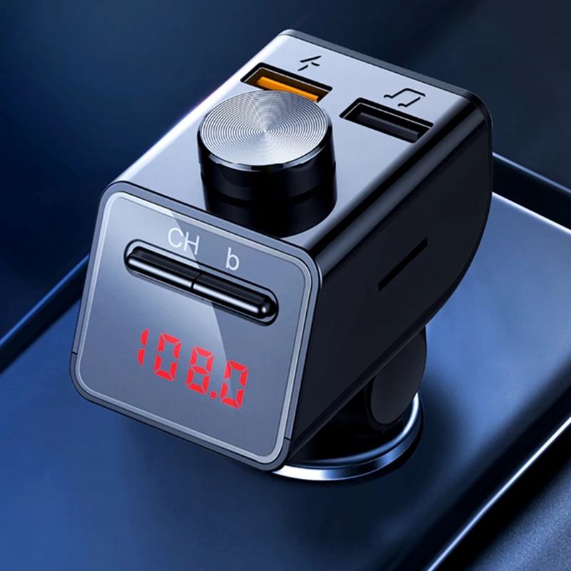 

BT5.0 Car MP3 Player Bluetooth Transmitter Wireless Hands Free Kit with LED Display 3.1A Dual USB Port Car Charger