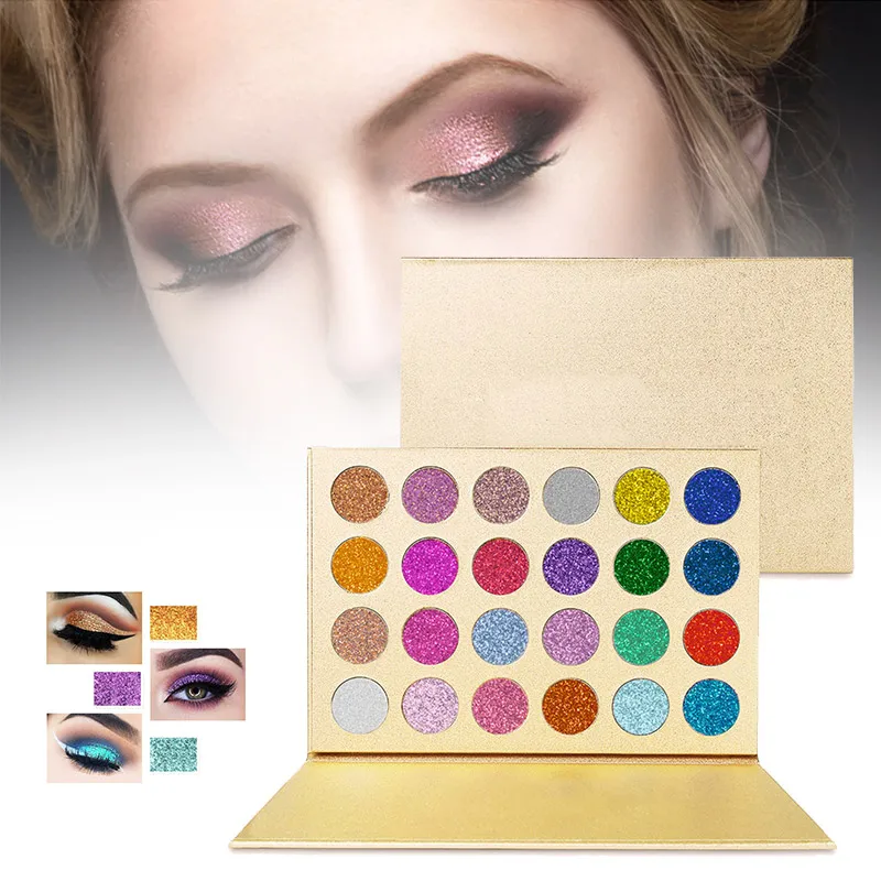 

Maquiagem Women's Cosmetics Beauty Makeup Set 24 Colors Eyeshadow Palette Glitter Shimmering High Glossy Shiny Eye Shadow