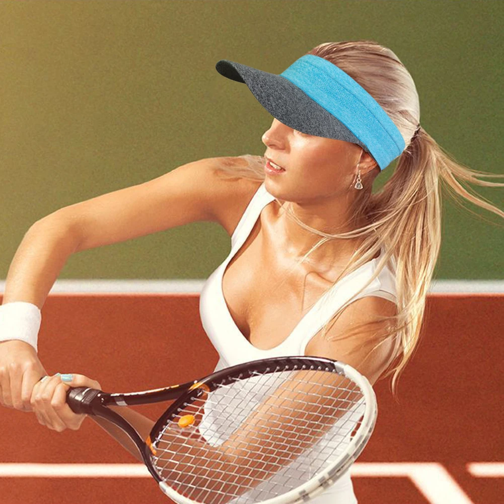 

Men Women Sunscreen Cap Sport Headband Sun Sports Visor Hat Running Sweat Absorption Summer Sweatband Cap Sportswear
