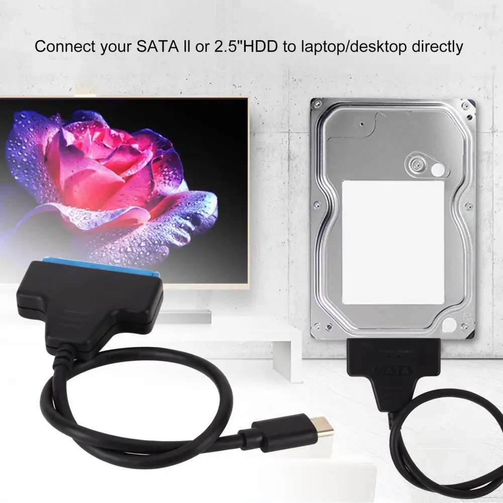 

USB 3.1 SATA 3 Cable Type-C to SATA III Adapter Up To 6 Gbps Support For 2.5 Inch External SSD HDD Hard Drive Sata 3 Cable Drops