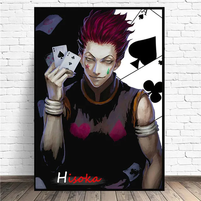 Классическая аниме Искусство Настенная роспись Hunter X Hisoka Morow постер холст