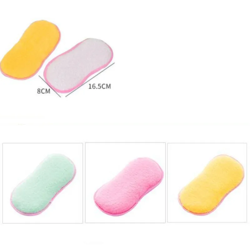 

1pc Cleaning Cloths Double-sided Wash dishes Fiber with Silver Wire Scrubbing Pot not greasy Bowl Dish Towel Descaling Brush