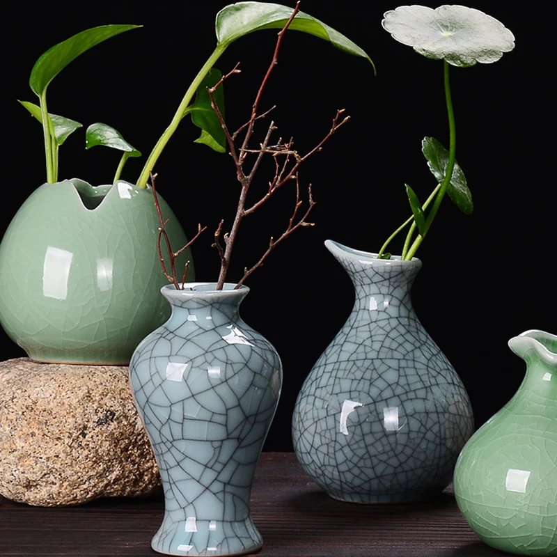 Ceramic Mini Flower Vase Tabletop Hydroponics Plant Desktop Bookshelf Decoration Flowerpot Planter Home Decor | Дом и сад