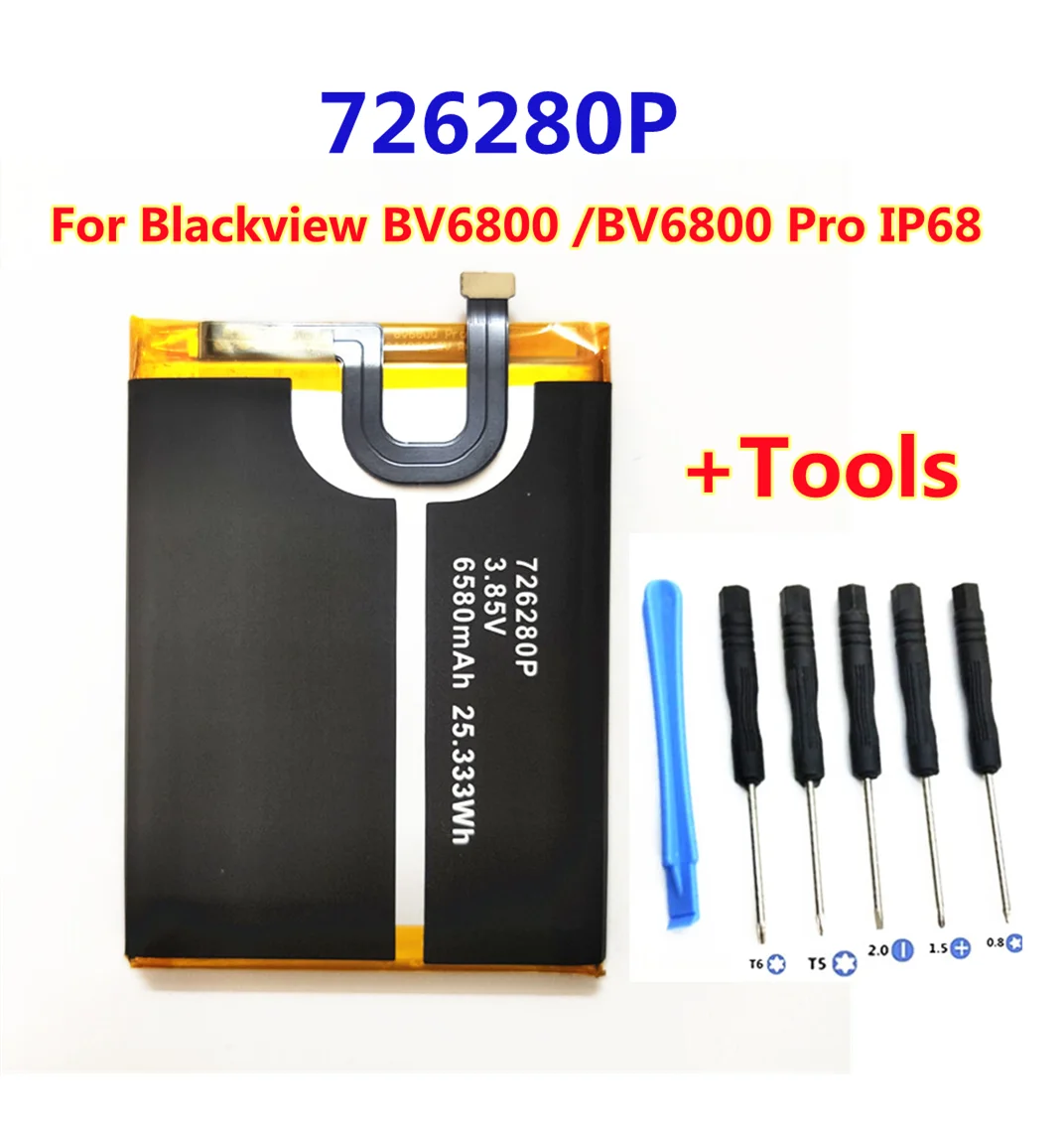 Новый 6580 мА/ч 726280P bv6800 Батарея для Blackview Pro IP68 BV6800 PRO Водонепроницаемый MT6750T в