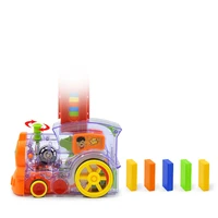 1 set electric domino train toys early education toy educational plaything for kids children toddlers withoout battery