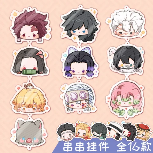 2020 аниме демон убийца Kimetsu без Yaiba Agatsuma Zenitsu Douma брелок Косплэй акрил Рисунок