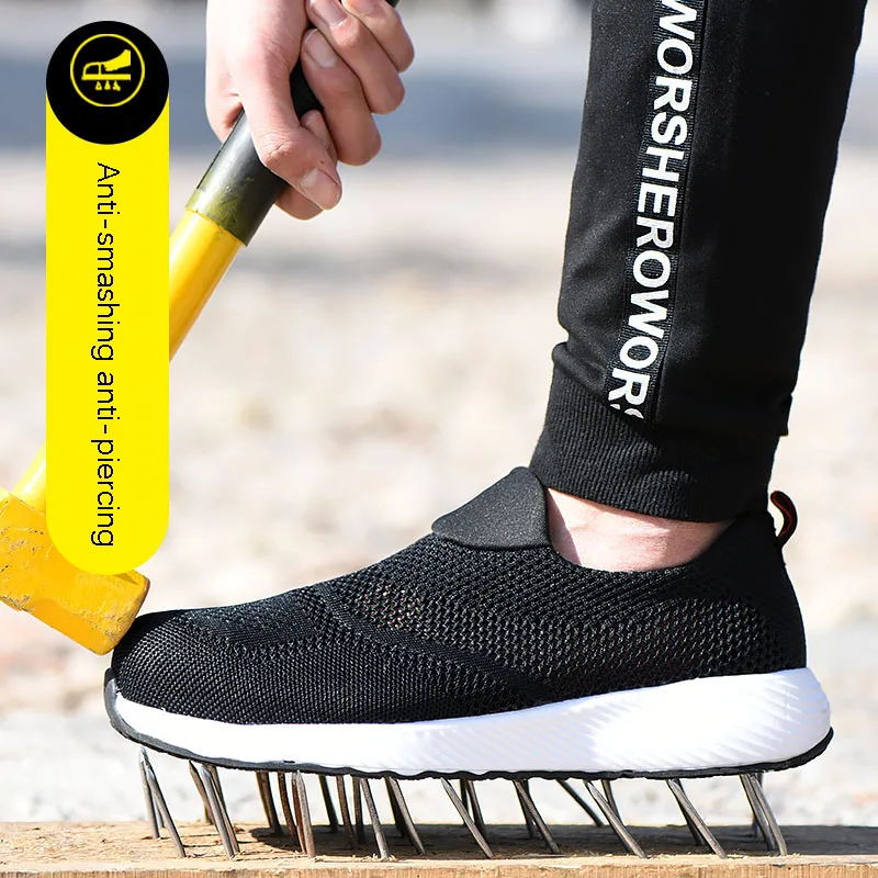 Ботинки мужские летние легкие со стальным носком 36-46 | Обувь