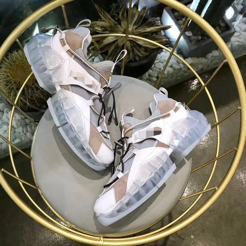 Новинка модные кроссовки для женщин разноцветные замшевые туфли на платформе с