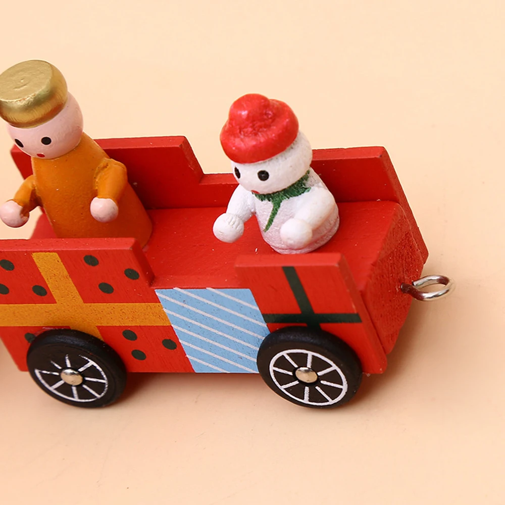 New Wood Train Christmas Decoration For Children Birthday Year Gift Home Festival Decor Supplies | Дом и сад