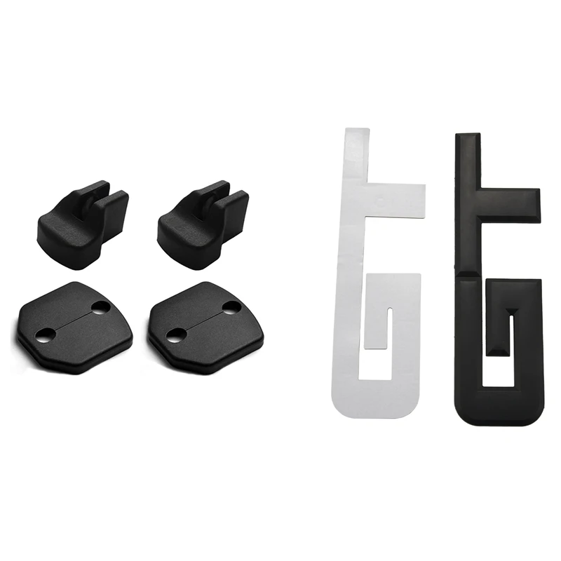 

2 Pcs Car Accessories: 1 Pcs Car Decor Sticker & 1 Pcs Door Lock Arm Protection Protector Cover Stopper Buckle Cap