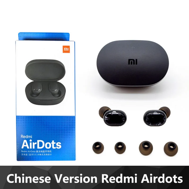 xiaomi Redmi Airdots TWS Bluetooth 5,0 наушники стерео беспроводные активные шумоподавления с микрофоном для honor xiaomi - Цвет: Chinese version 1