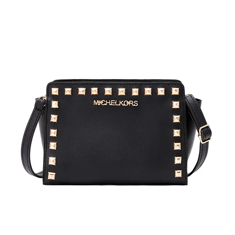 

Female Bag 2021 New Rivet Bag Fashion Trend One Shoulder Messenger Bag PU Leather Ladies Shoulder Bag