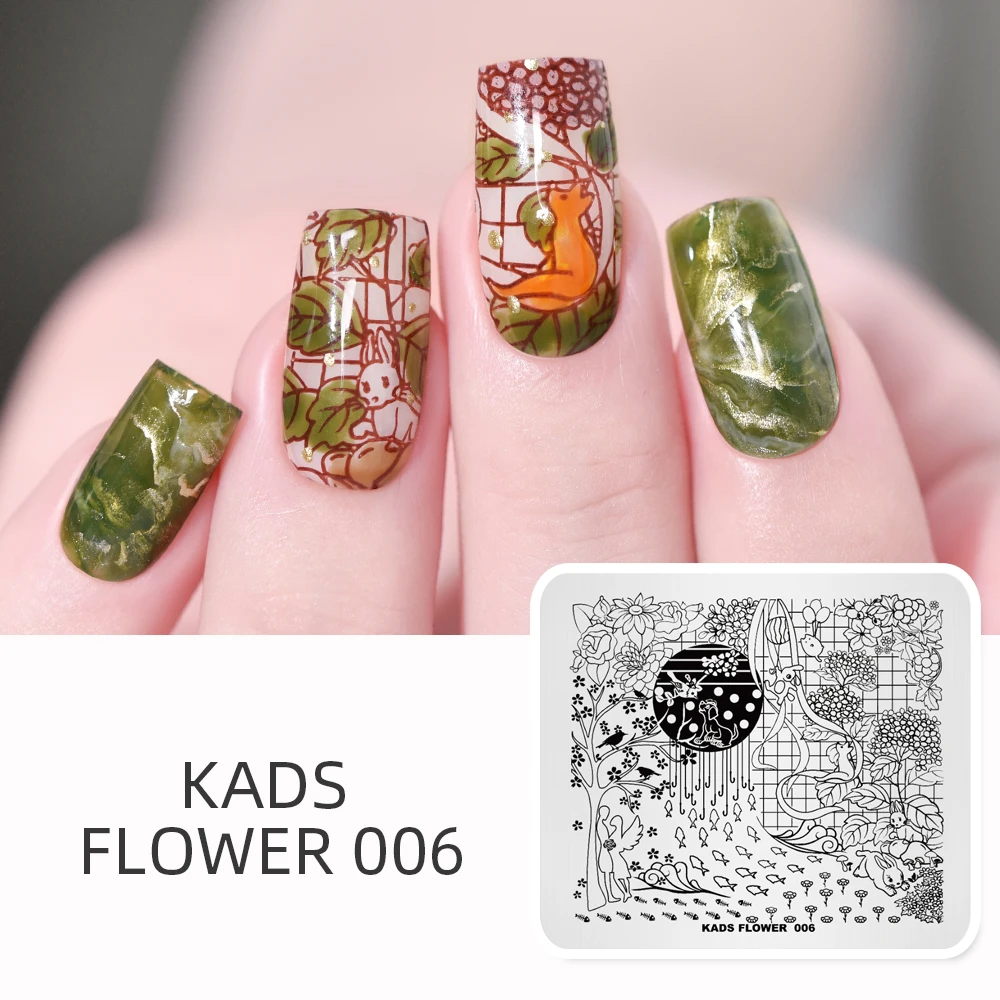 Трафарет для ногтей KADS романтичный трафарет дизайна инструменты маникюра 006|nail art