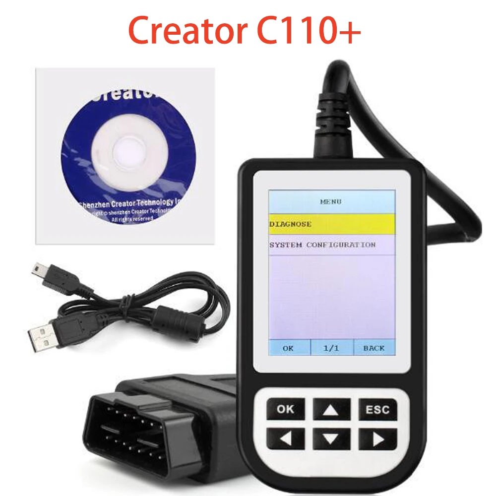 

New V6.0 Creator C110+ For BMW OBDII Fault Code Reader Scanner Diagnostic Tool Scan Tool OBD2 Code Scanner For BMW